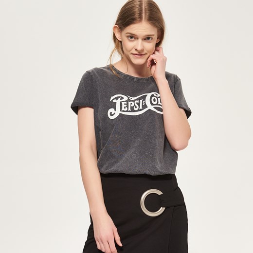 Reserved - T-shirt pepsi cola - Szary