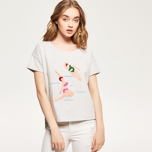 Reserved - T-shirt na wakacje - Szary