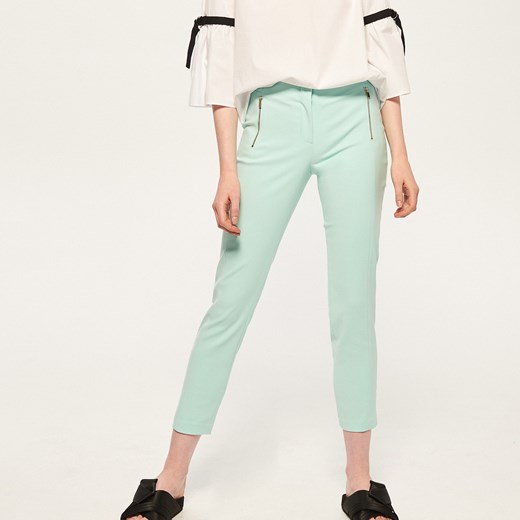 Reserved - Spodnie z zamkami - Zielony
