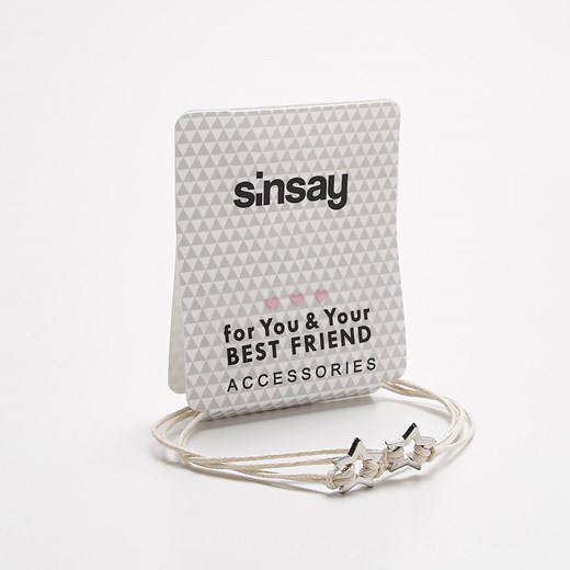 Sinsay - Bransoletki dla przyjaciółek - Kremowy