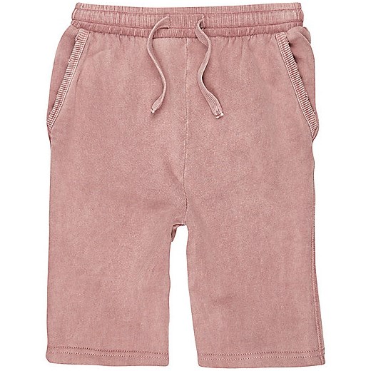 Boys pink washed jersey shorts 
