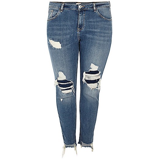 Plus blue Alannah ripped relaxed skinny jeans 