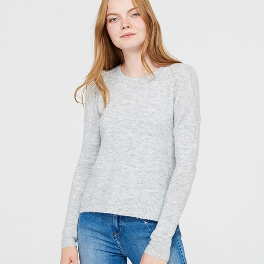 Cropp - Miękki sweter z wiskozy - Szary Cropp szary XL 