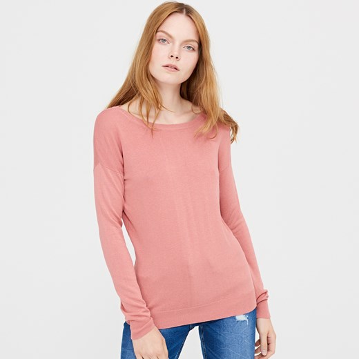 Cropp - Miękki sweter z wiskozy - Fioletowy Cropp rozowy S 