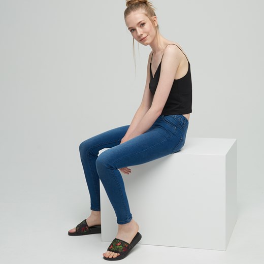 Cropp - Ladies` jeans trousers - Niebieski Cropp szary 36 
