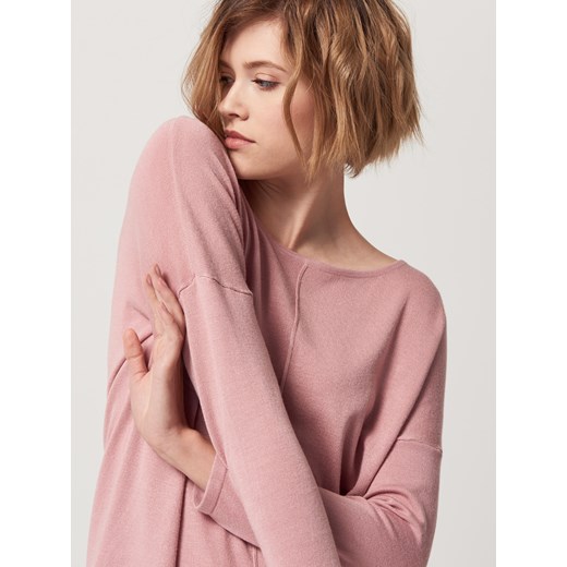 Mohito - Lekki sweter oversize - Różowy rozowy Mohito XS 