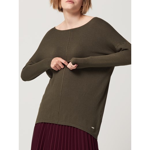 Mohito - Lekki sweter oversize - Zielony szary Mohito L 