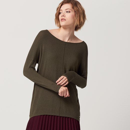Mohito - Lekki sweter oversize - Zielony szary Mohito XXS 