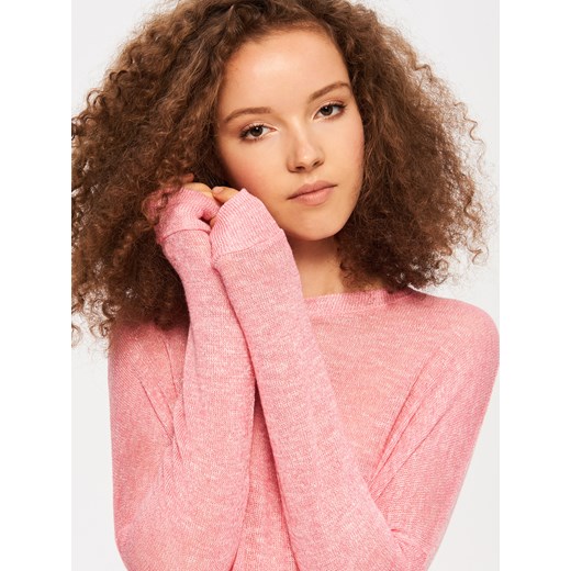 Sinsay - Lekki sweter oversize - Różowy rozowy Sinsay  