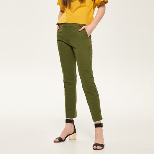 Reserved - Garniturowe spodnie - Zielony