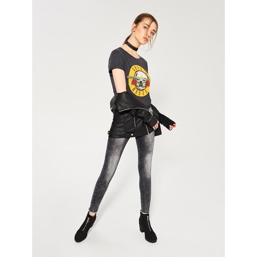 Sinsay - T-shirt guns n' roses - Szary Sinsay XL