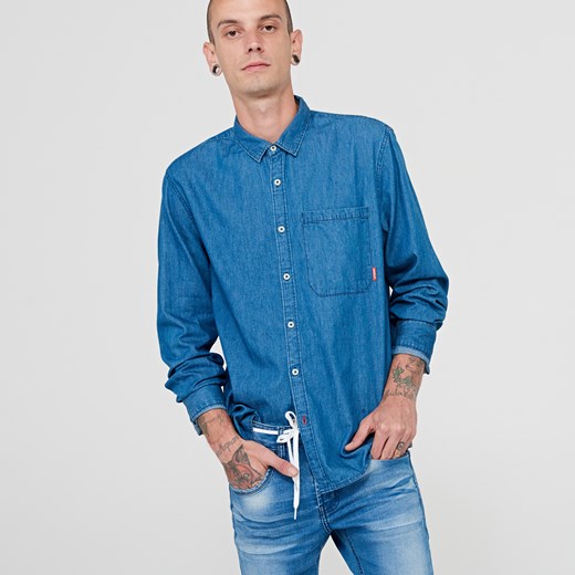 Cropp - Men`s shirt - Niebieski Cropp niebieski S 