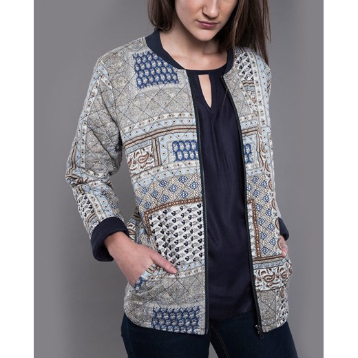 Letnia pikowana kurtka Kaffe Lovise Jacket szary Kaffe kamfashion.pl