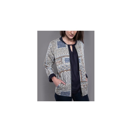 Letnia pikowana kurtka Kaffe Lovise Jacket szary Kaffe kamfashion.pl