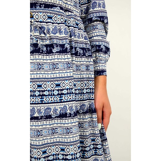 SUKIENKA MAXI BOHO NIEBIESKA Lola Fashion 36 (S) promocja Lalapik