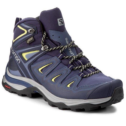 Trekkingi SALOMON - X Ultra 3 MId Gtx W 398691 22 V0 Crown Blue/Evening Blue/Sunny Lime szary Salomon 37 1/3 eobuwie.pl