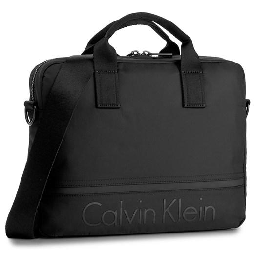 Torba na laptopa CALVIN KLEIN BLACK LABEL - Matthew Laptop Bag K50K502852 001 Calvin Klein Black Label szary  eobuwie.pl