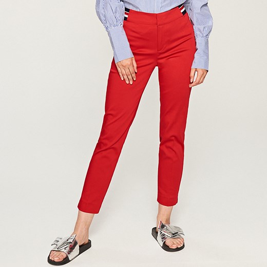 Reserved - Eleganckie spodnie - Czerwony pomaranczowy Reserved 34 