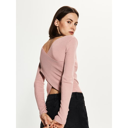 House - Sweter z plecami typu bandeau - Różowy