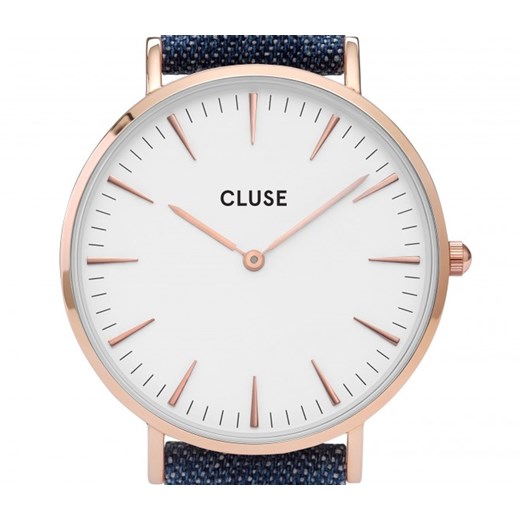 CLUSE LA BOHEME ROSE GOLD WHITE BLUE DENIM CL18025 bialy Cluse Cluse Watch2Love