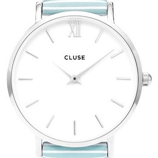 CLUSE MINUIT SILVER WHITE SKY BLUE CL30028 bialy Cluse Cluse Watch2Love