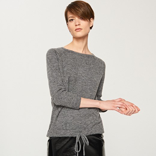 Reserved - Sweter ze ściągaczem na dole - Szary Reserved szary M 