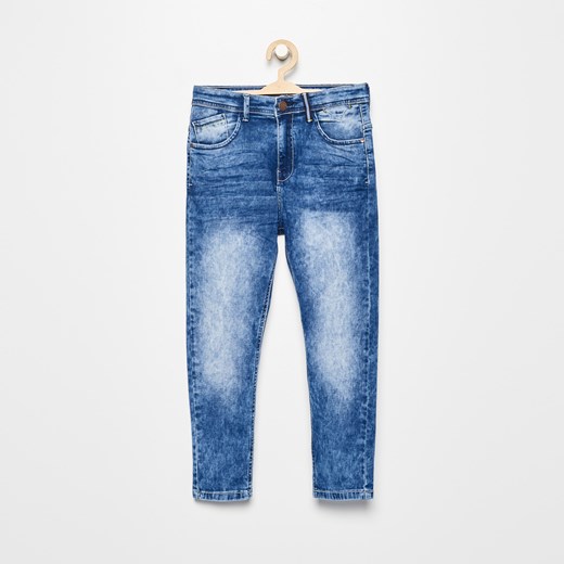 Reserved - Marmurkowe jeansy slim fit - Granatowy