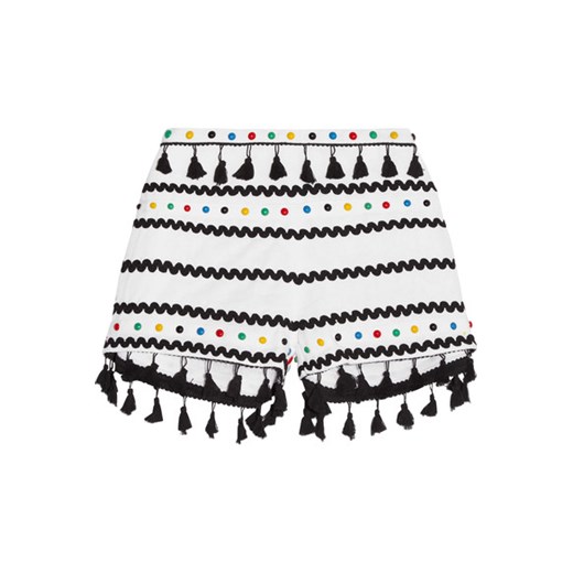 Embellished embroidered cotton-gauze shorts    NET-A-PORTER