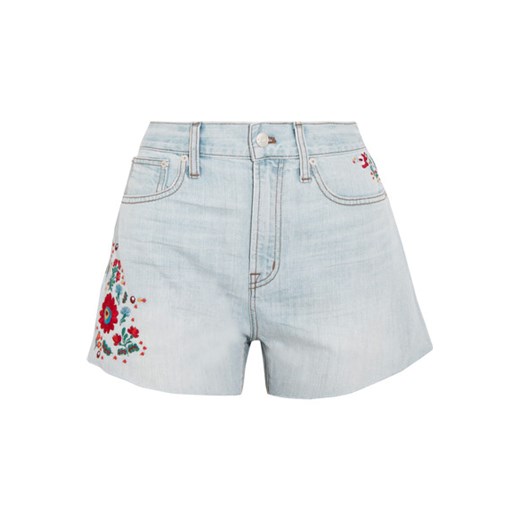 The Perfect embroidered denim shorts    NET-A-PORTER