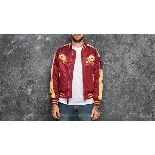 Alpha Industries Japan Dragon Burgundy szary Alpha Industries Inc. S Footshop