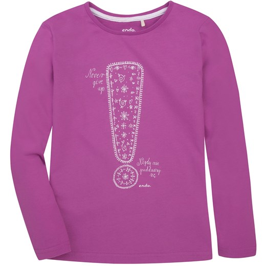Bluzka z długim rękawem  dla dziewczynki 9-13 lat fioletowy Endo 146 endo.pl