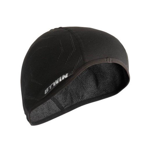 OCIEPLACZ POD KASK 500 SEAMLES B'twin czarny 53-57 Decathlon