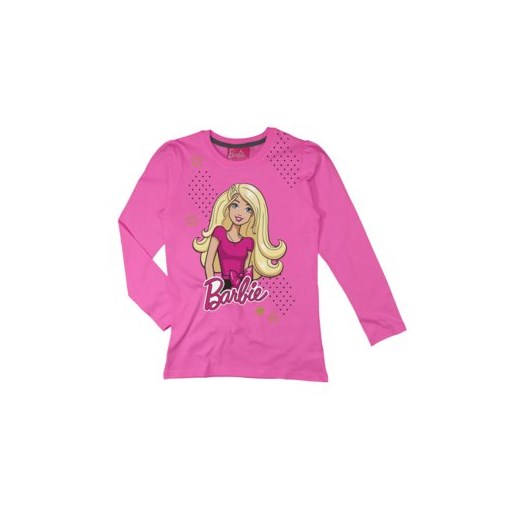 bluzka dziewczęca gładka, z printem, w kropki Barbie   122 txm.pl okazja 
