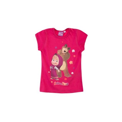bluzka dziewczęca z nadrukiem, we wzory, kolorowa MASZA I NIEDŹWIEDŹ dziecięca   122 txm.pl wyprzedaż 