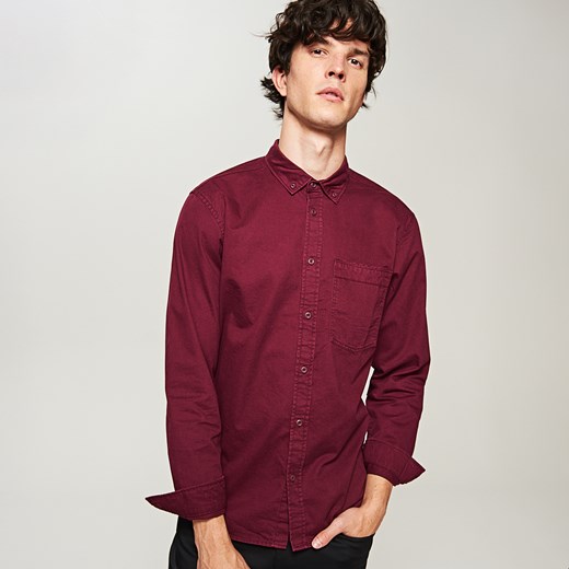 Reserved - Koszula z kieszonką - Brązowy czerwony Reserved L 