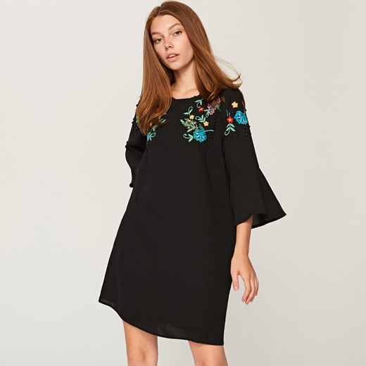 Reserved - Sukienka z kwiatowym motywem - Czarny czarny Reserved 38 
