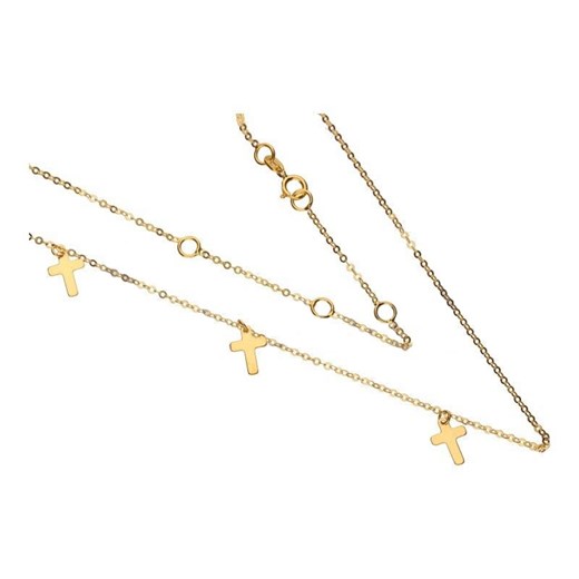 liteGOLD Naszyjnik Celebrytka Typu Choker Trzy Krzyże złoto pr 333    modernsilver.eu