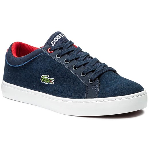 Sneakersy LACOSTE - Straightset Lace 317 2 Caj 7-34CAJ0018003 Nvy bialy Lacoste 34.5 eobuwie.pl