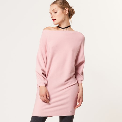 Mohito - Sweter oversize z szerokim rękawem - Różowy Mohito rozowy L 