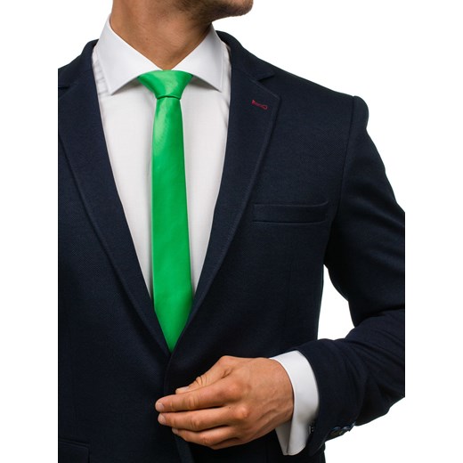 Elegancki krawat męski zielony Denley K001