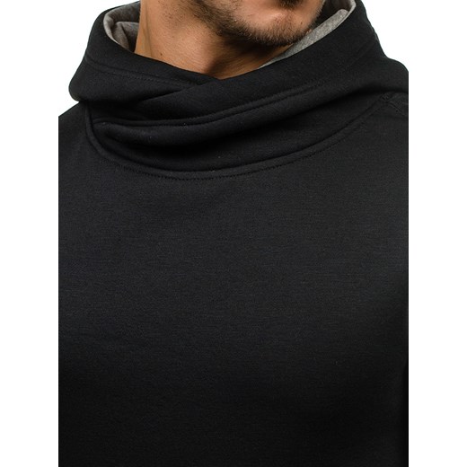 Bluza męska z kapturem czarno-szara Denley 2078
