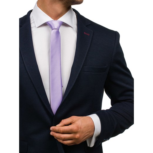 Elegancki krawat męski fioletowy Denley K001