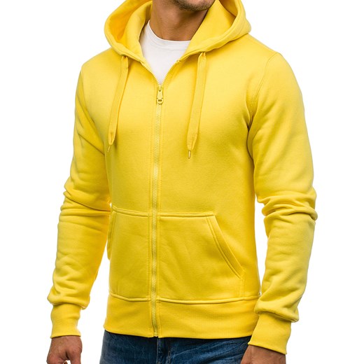 Bluza męska z kapturem żółta Denley 2008