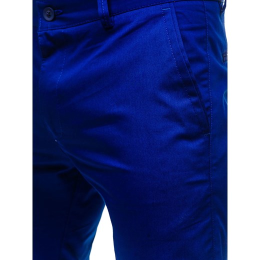 Spodnie chinosy męskie niebieskie Denley 0204