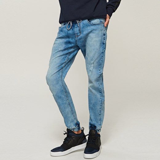Reserved - Jeansowe spodnie joggers - Niebieski Reserved niebieski 29 