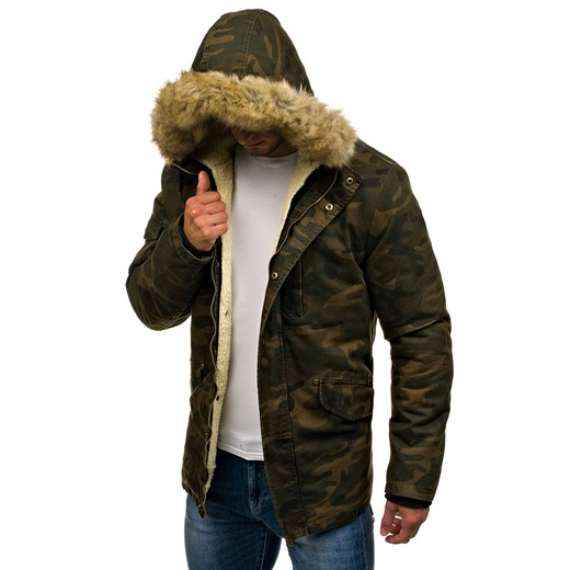 Kurtka męska zimowa parka moro-khaki Denley 4662 Denley.pl 2XL okazja