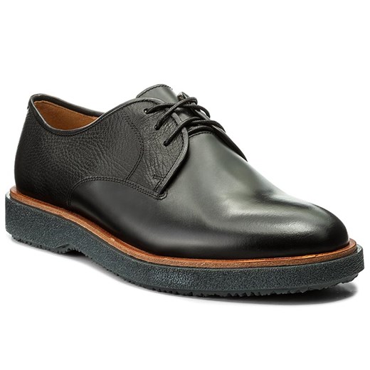 Półbuty CLARKS - Modur Walk 261271307 Black Leather Clarks szary 42 eobuwie.pl