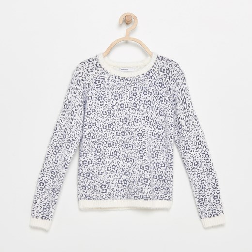 Reserved - Girls` sweater - Kremowy szary Reserved 122 