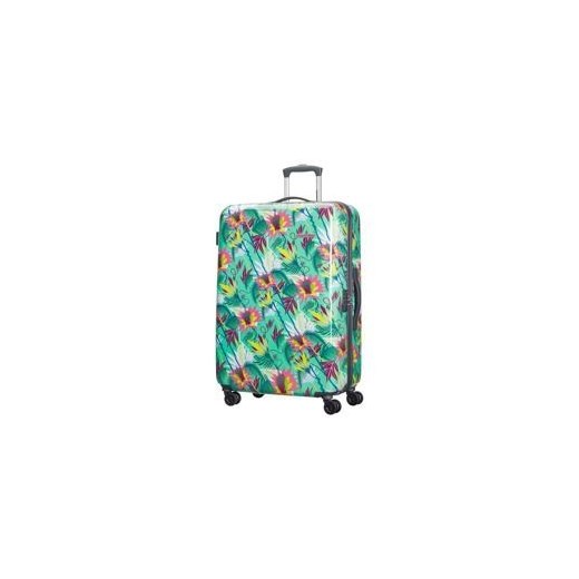 WALIZKA AT by SAMSONITE JAZZ 2.0 duża 4koła 94l - spring flowers - kwiaty turkusowy American Tourister By Samsonite promocja Bagato.pl