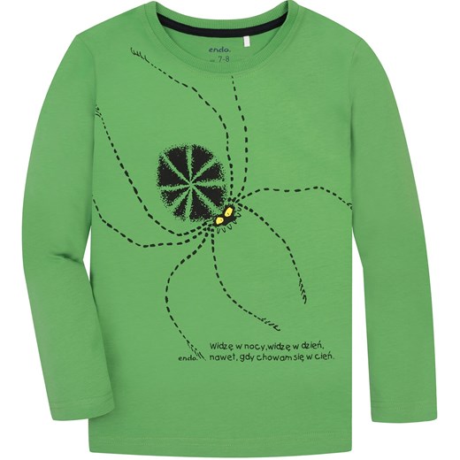 T-shirt z długim rękawem dla chłopca 9-13 lat zielony Endo 134 endo.pl